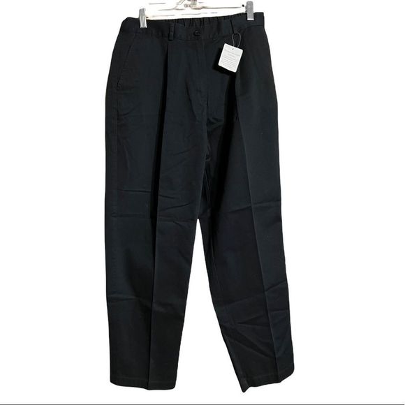 L.L. Bean Pants - LL Bean Black Wrinkle-Free Bayside Pants, Original Fit Hidden Comfort Waist 12P